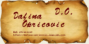 Dafina Opricović vizit kartica
